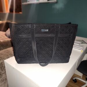 Vera Bradley Black Quilted Tote Bag